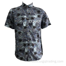 High quality custom cartoon leaf shirt for men